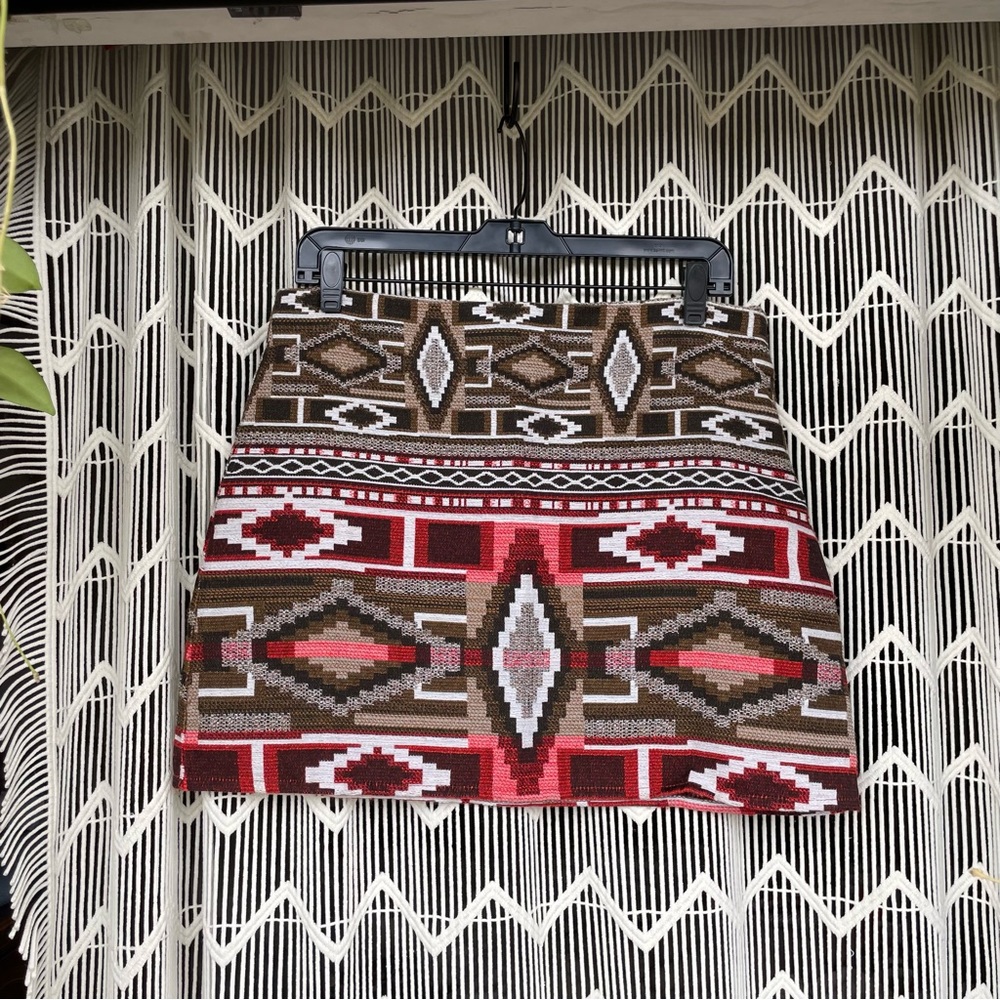 Zara tribal mini skirt